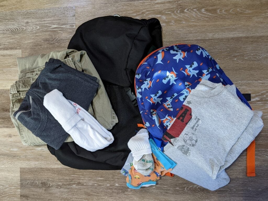 Extra clothing is important