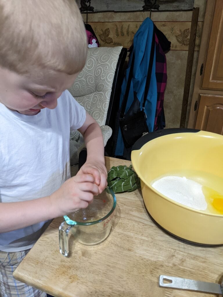 Skyler helps with cooking
