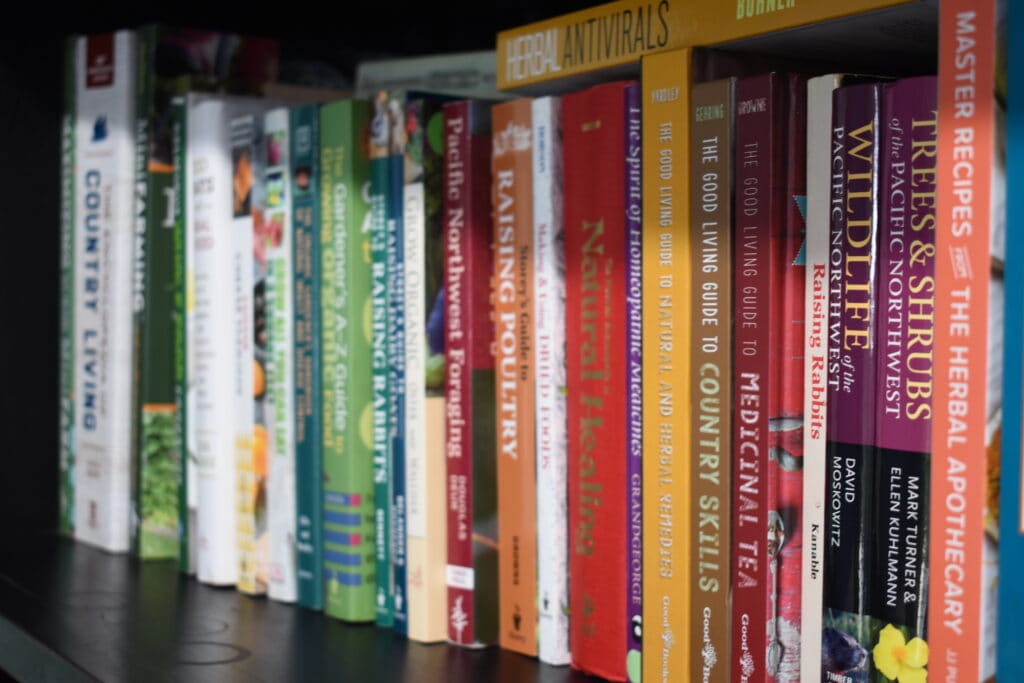 Gather books on homesteading & traditional skills