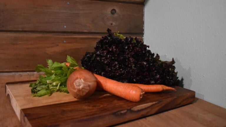 Vegetables on cutting board