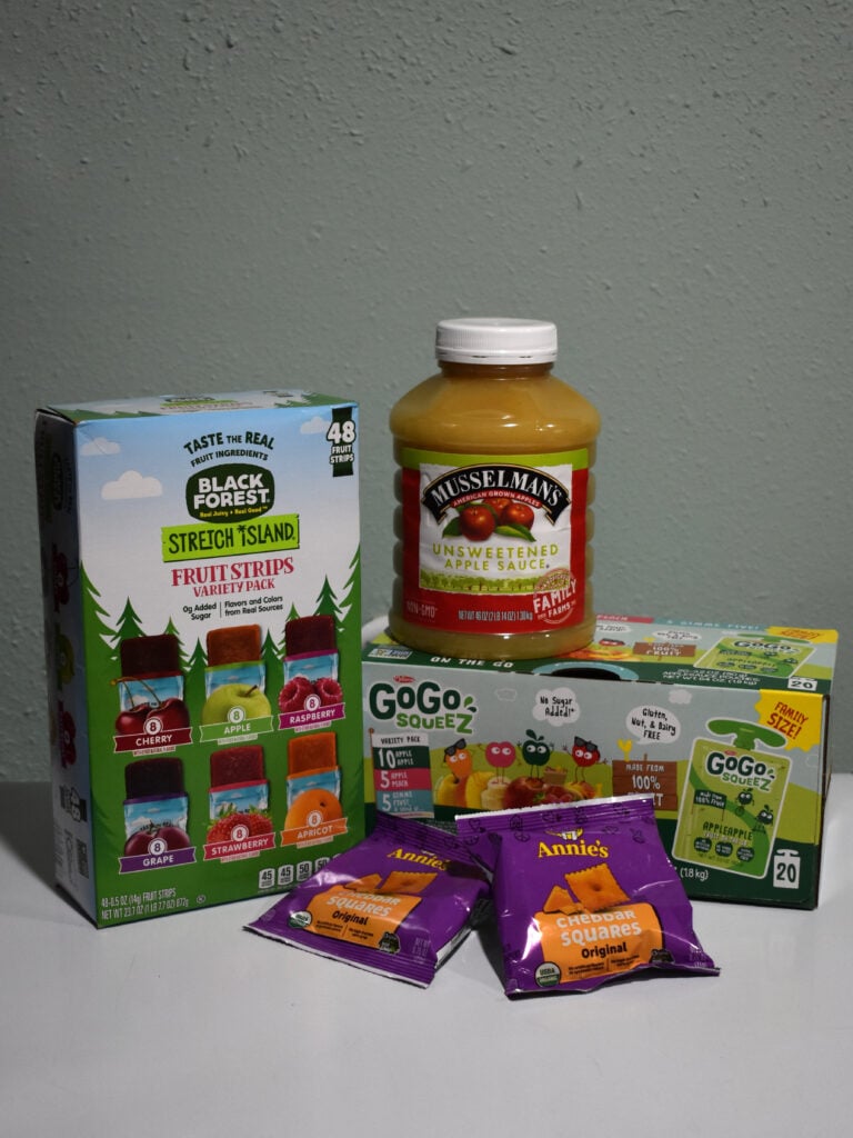Healthy snacks in a pile