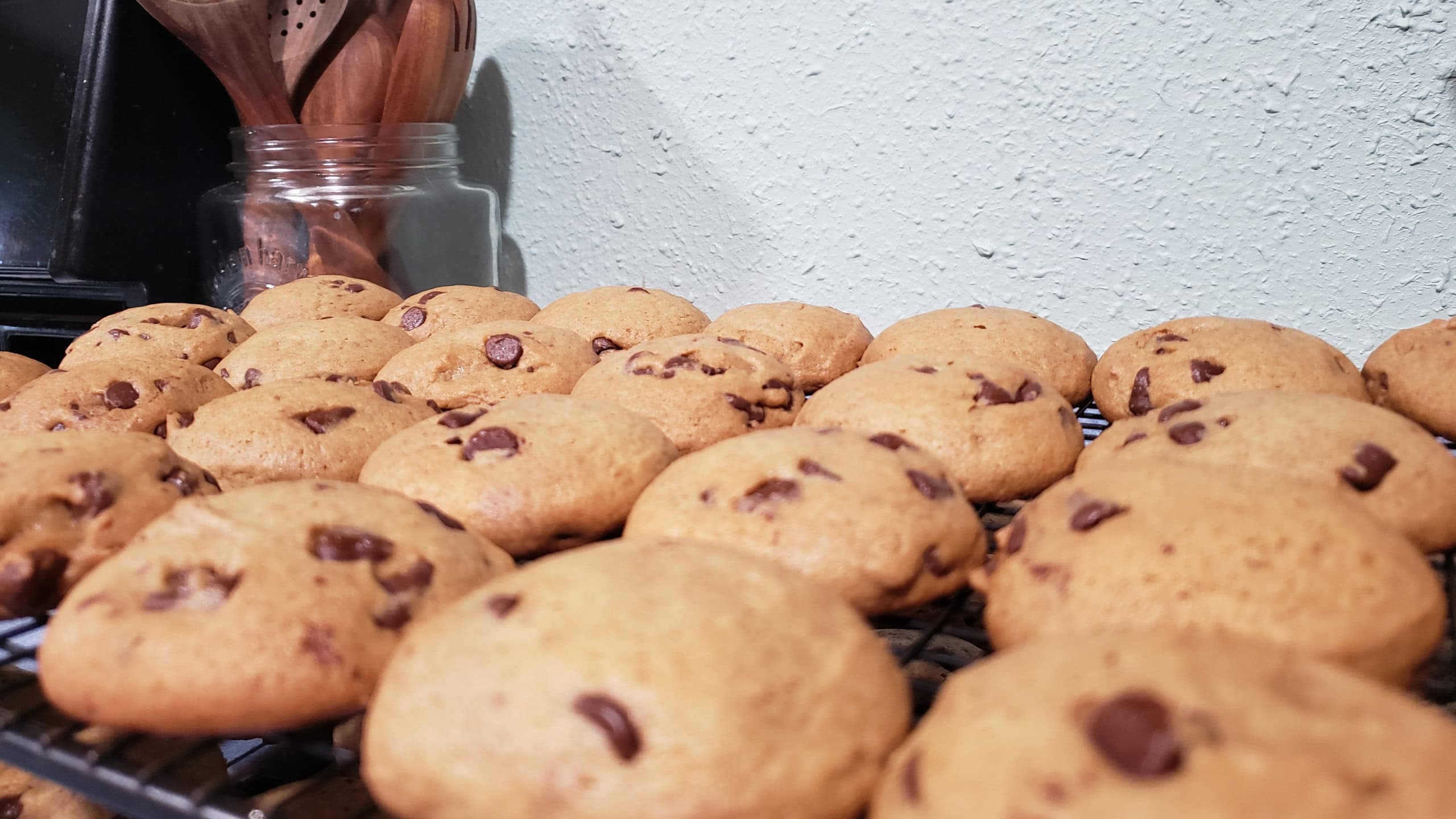 Home baked chocolate chip cookies