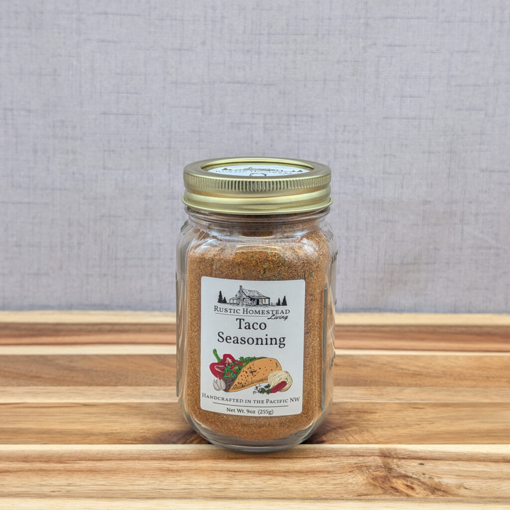 Taco Seasoning Mix in pint jar
