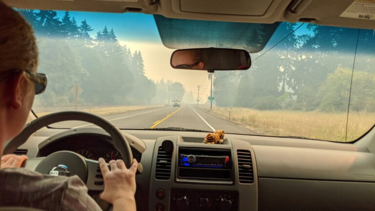 Driving through smoke and pressing onwards